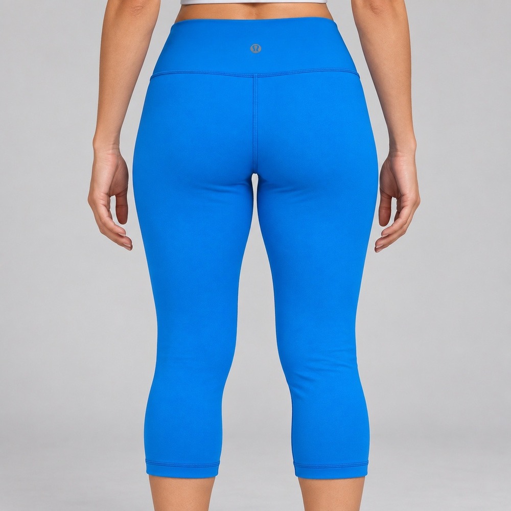 Lululemon Wunder Under High Rise Crop Leggings Blue Size 2